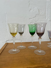 Vintage Multicoloured Iridescent Glasses