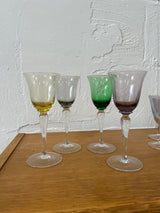 Vintage Multicoloured Iridescent Glasses