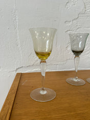 Vintage Multicoloured Iridescent Glasses