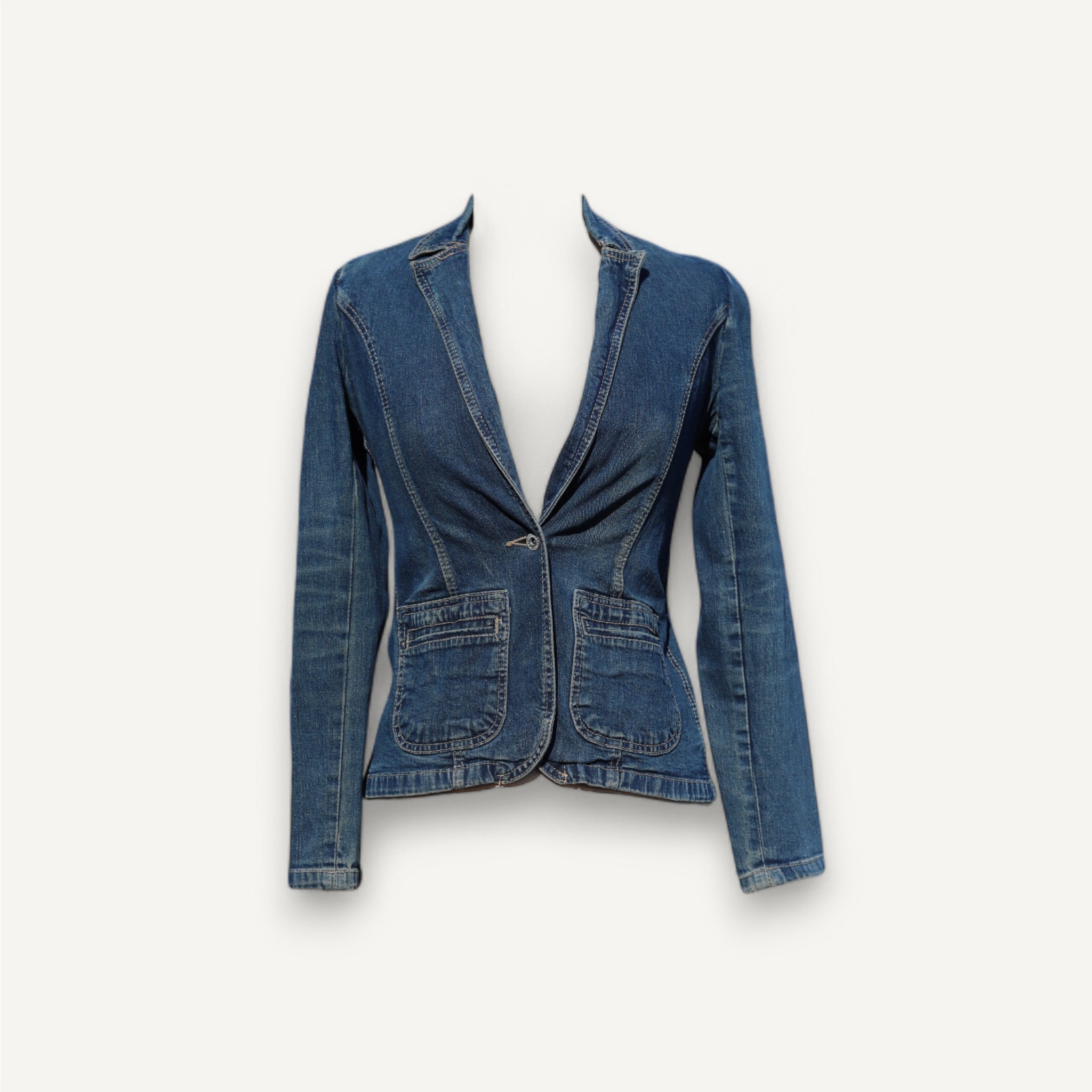 Vintage y2k Acid Wash Fade Denim Jacket