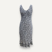 M&S Floral Print V Neck Midi Dress