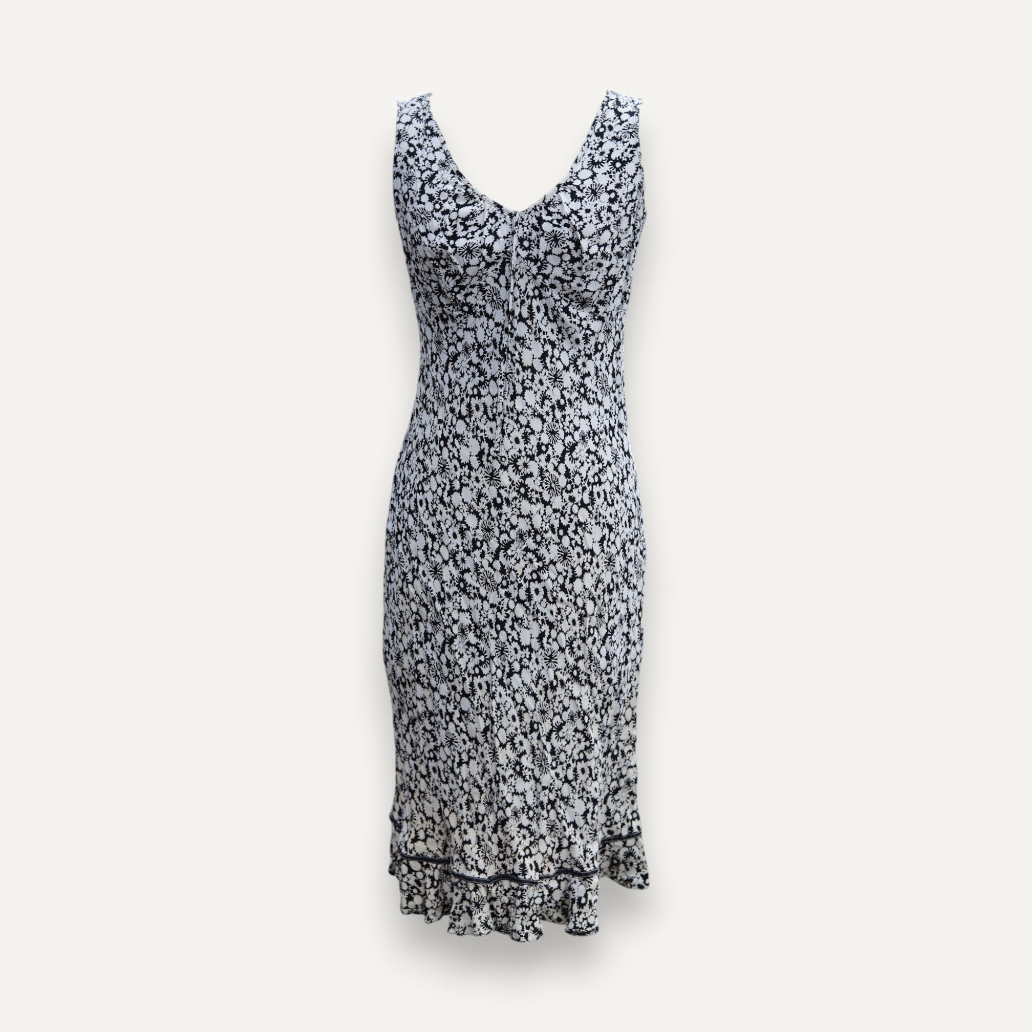 M&S Floral Print V Neck Midi Dress
