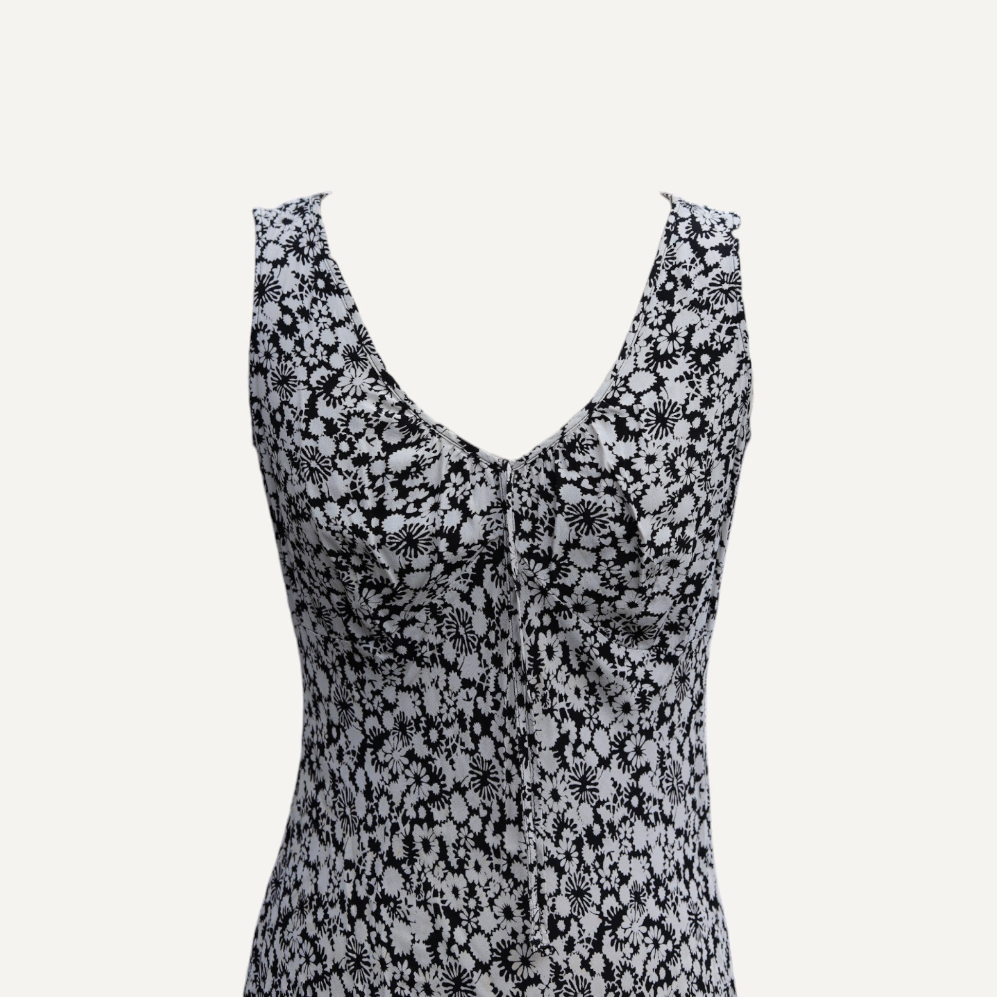 M&S Floral Print V Neck Midi Dress