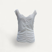 Vintage Whimsical White Lace Cami Size 18