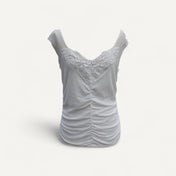 Vintage Whimsical White Lace Cami Size 18