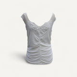 Vintage Whimsical White Lace Cami Size 18