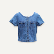 Vintage 90s Gap Short Sleeve Denim Shirt