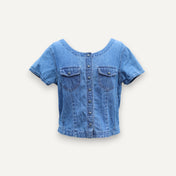 Vintage 90s Gap Short Sleeve Denim Shirt