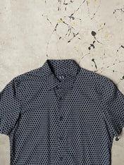 Armani Exchange Black and White Print Fitted Shirt - Size Medium
