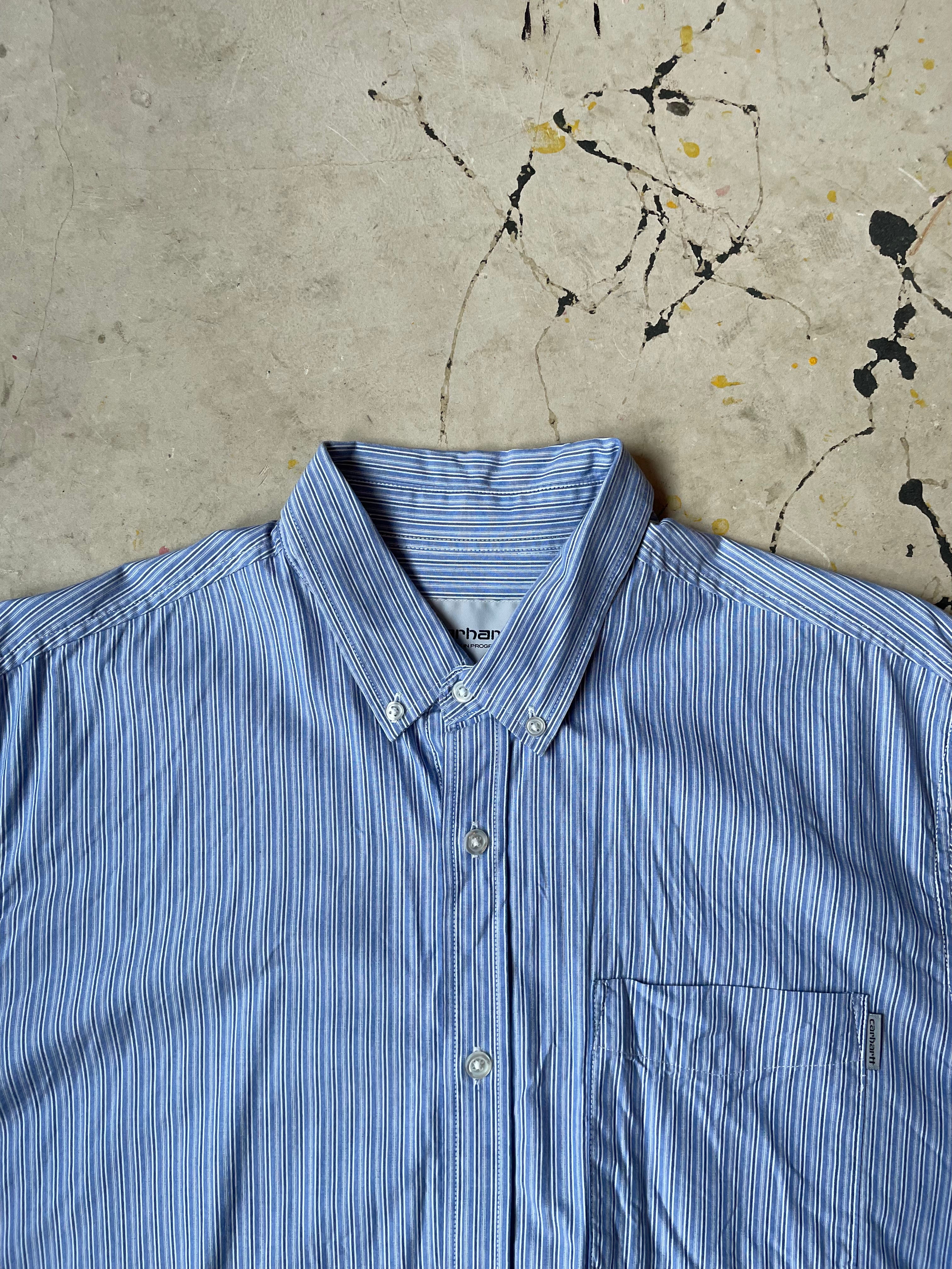 Carhartt WIP Pale Blue Stripped Shirt
