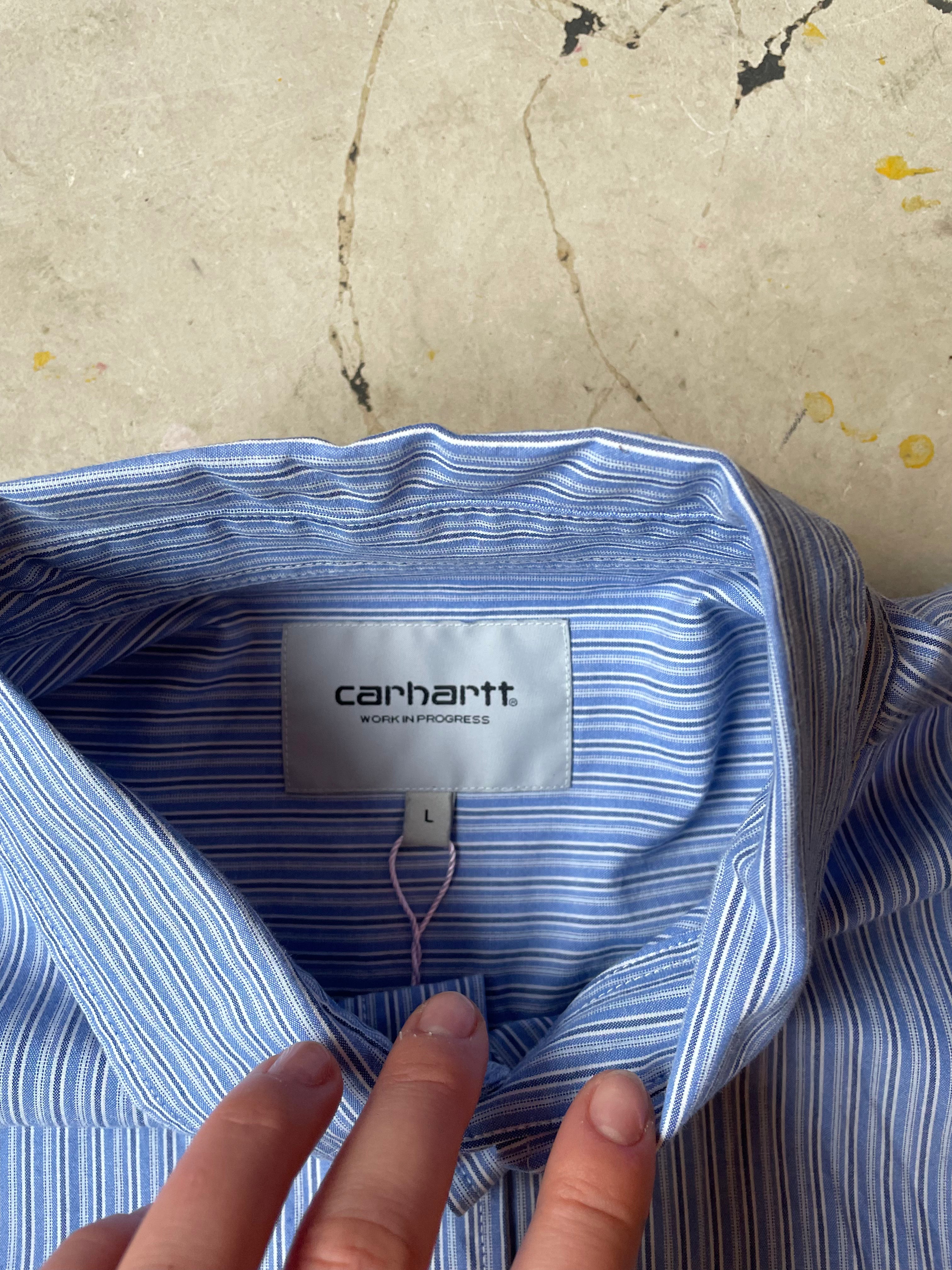 Carhartt WIP Pale Blue Stripped Shirt