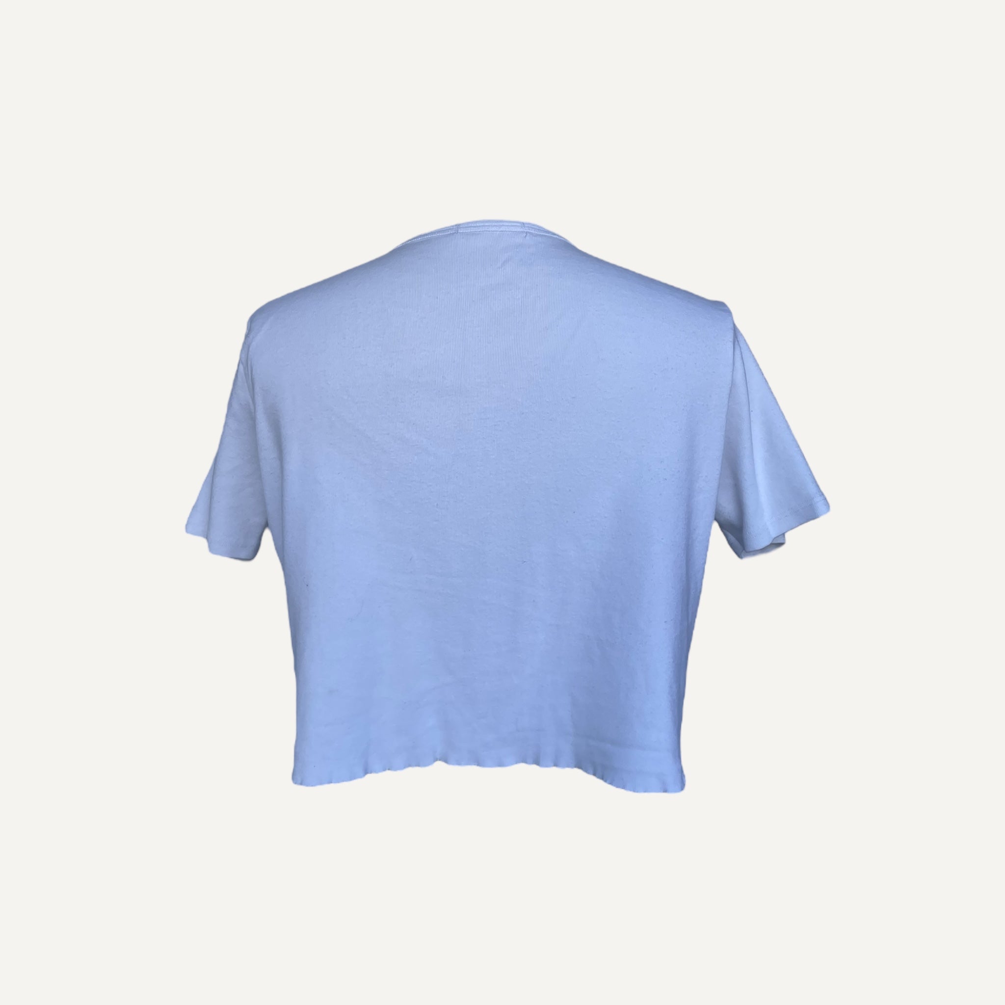 White v neck Brandy Melville stretch button up shirt