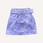 Bershka Lilac and White Denin Mini Skirt