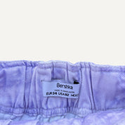 Bershka Lilac and White Denin Mini Skirt