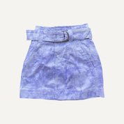 Bershka Lilac and White Denin Mini Skirt