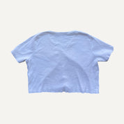 White v neck Brandy Melville stretch button up shirt