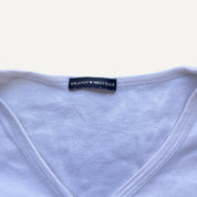 White v neck Brandy Melville stretch button up shirt