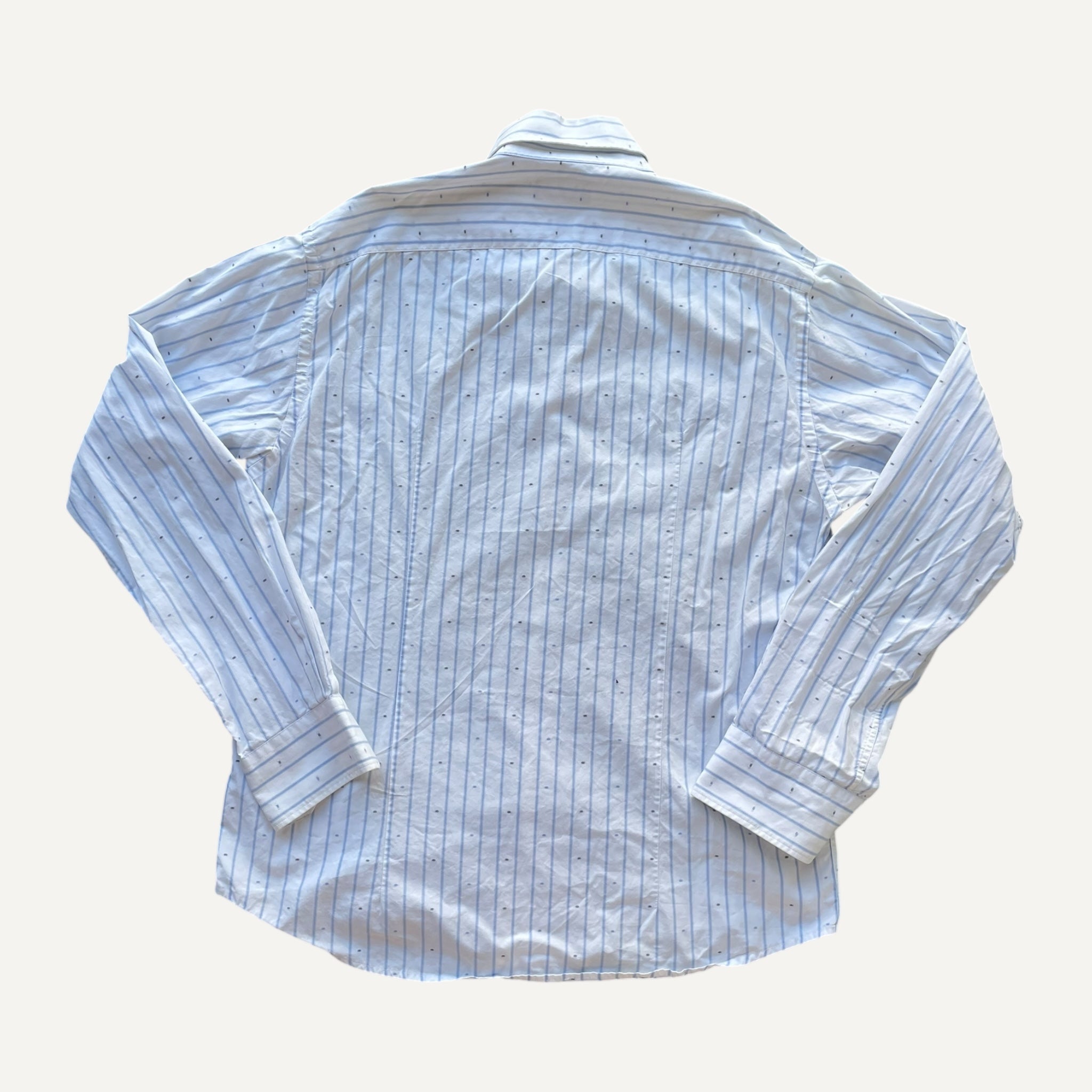 Vintage Y2k Ted Baker White and Blue Pinstripe Shirt