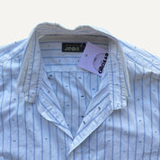 Vintage Y2k Ted Baker White and Blue Pinstripe Shirt