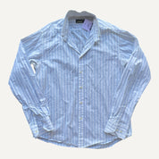 Vintage Y2k Ted Baker White and Blue Pinstripe Shirt