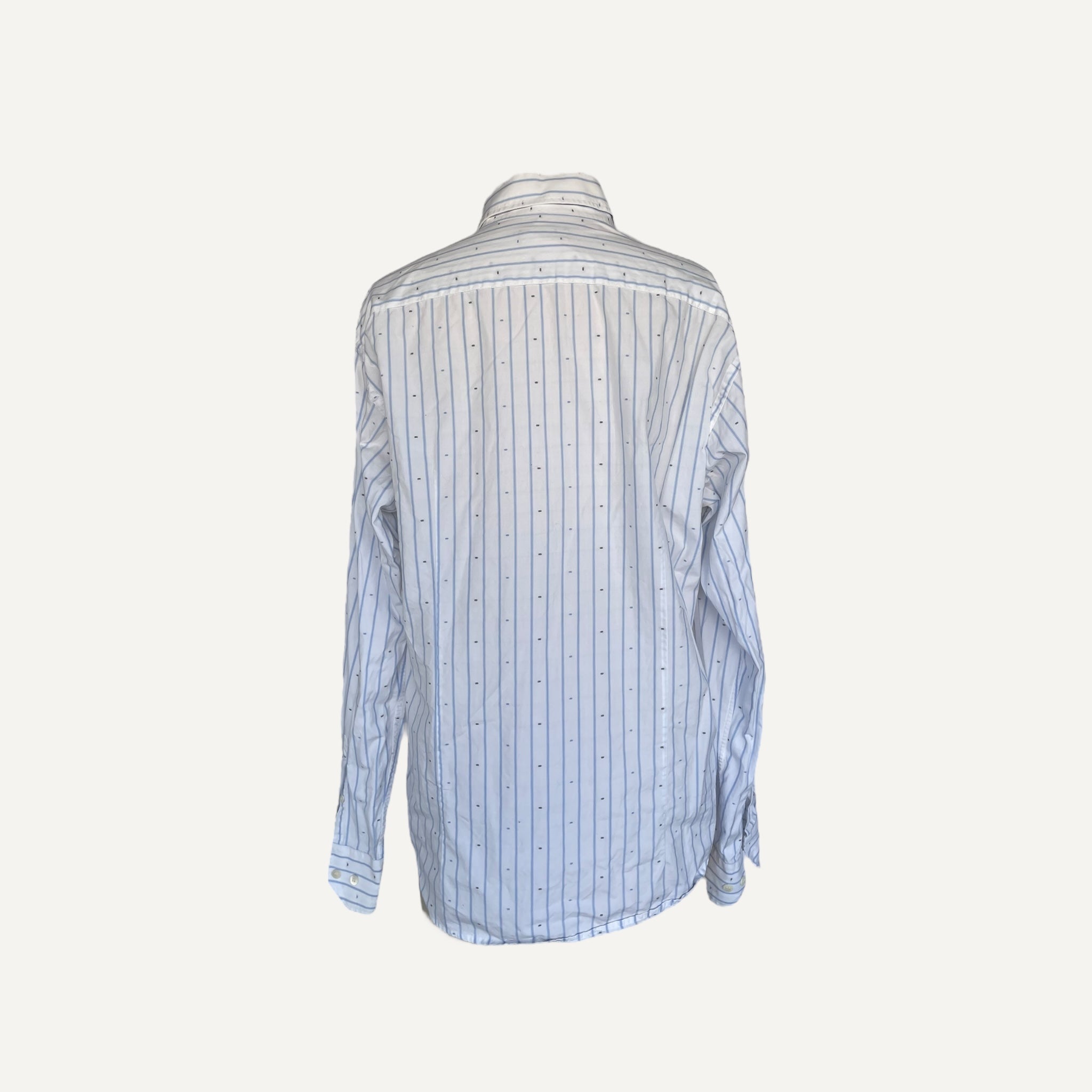 Vintage Y2k Ted Baker White and Blue Pinstripe Shirt