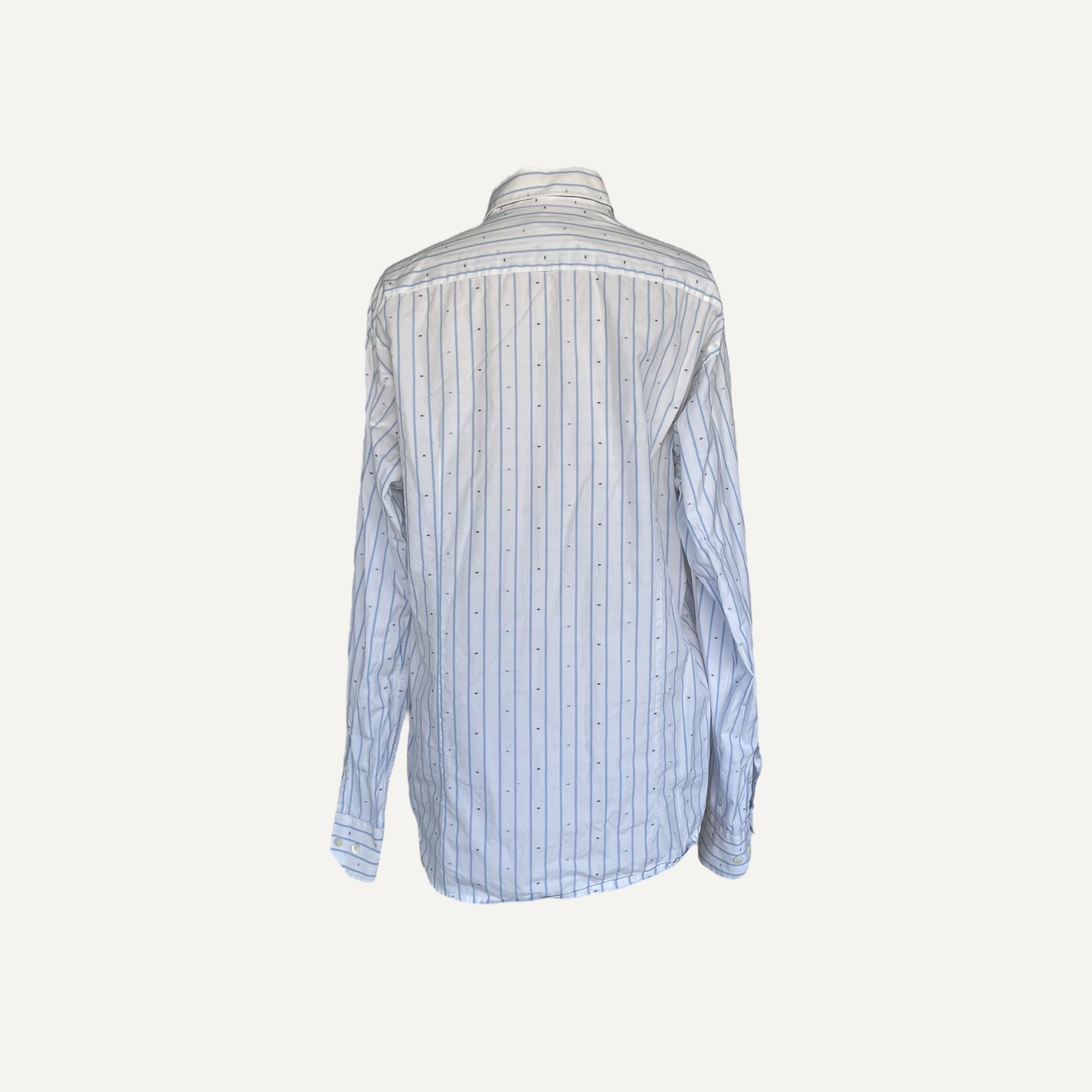 Vintage Y2k Ted Baker White and Blue Pinstripe Shirt