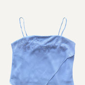 Vintage Y2k Turquoise Blue Sequin Cami