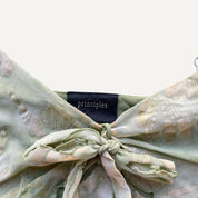 Vintage y2k 00s 90s Principles Green Floral Whimsical Floaty Cami