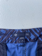 90s gap blue and black geometric print shorts