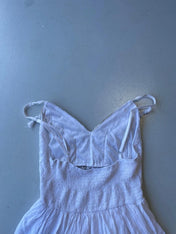 Vintage y2k white cotton broderie lace summer dress