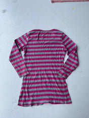 Grey and pink stripped top