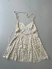 Zara yellow floral slip dress