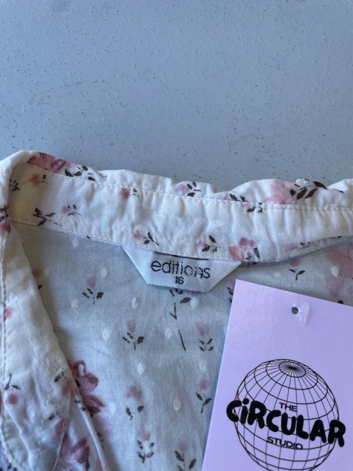 Vintage floral print cotton shirt