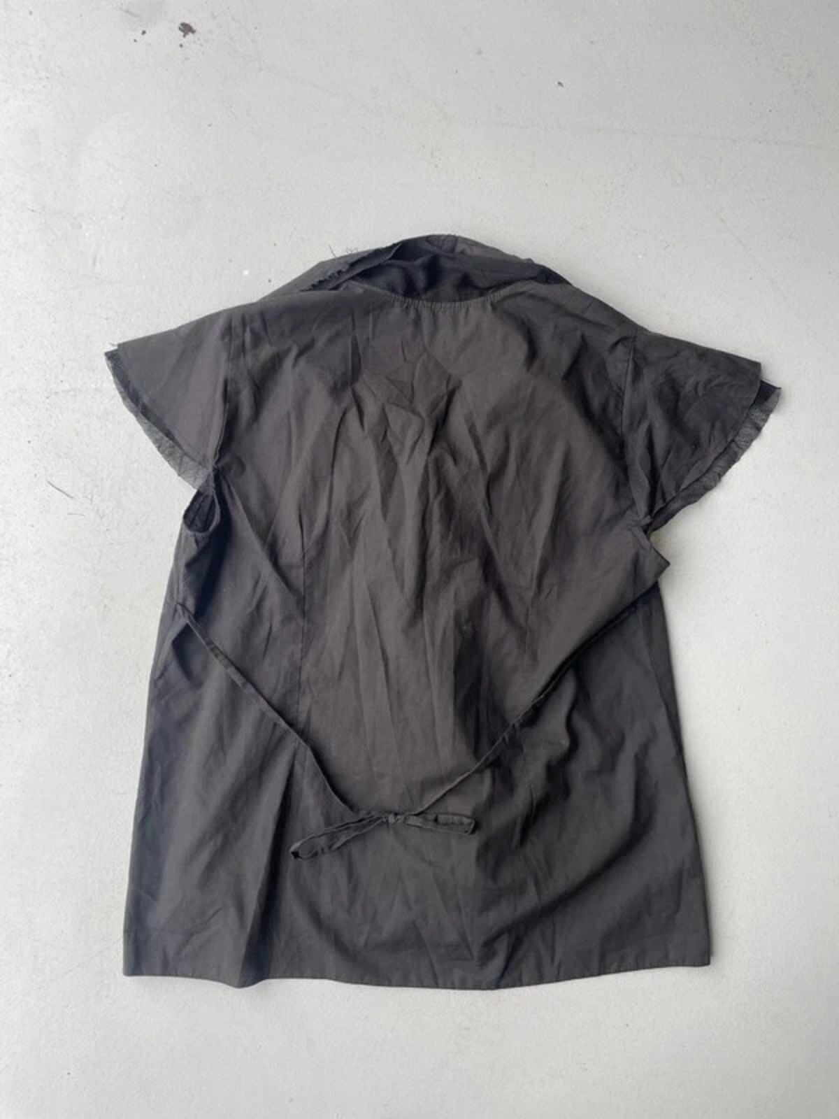Vintage Y2K black east coast frill blouse