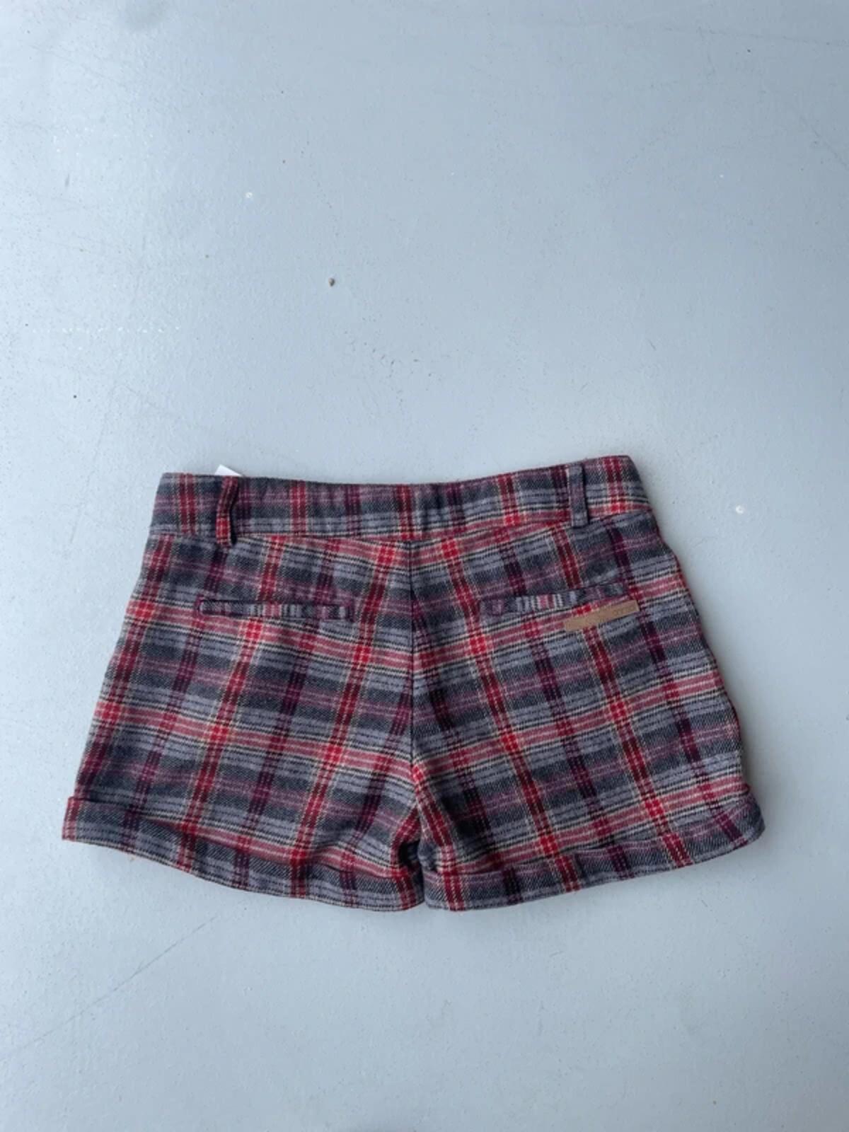 Vintage Y2K Animal tartan print wool shorts