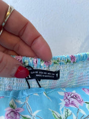 Zara light blue floral bodysuit