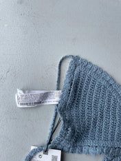 Zara pale blue crotchet butterfly top