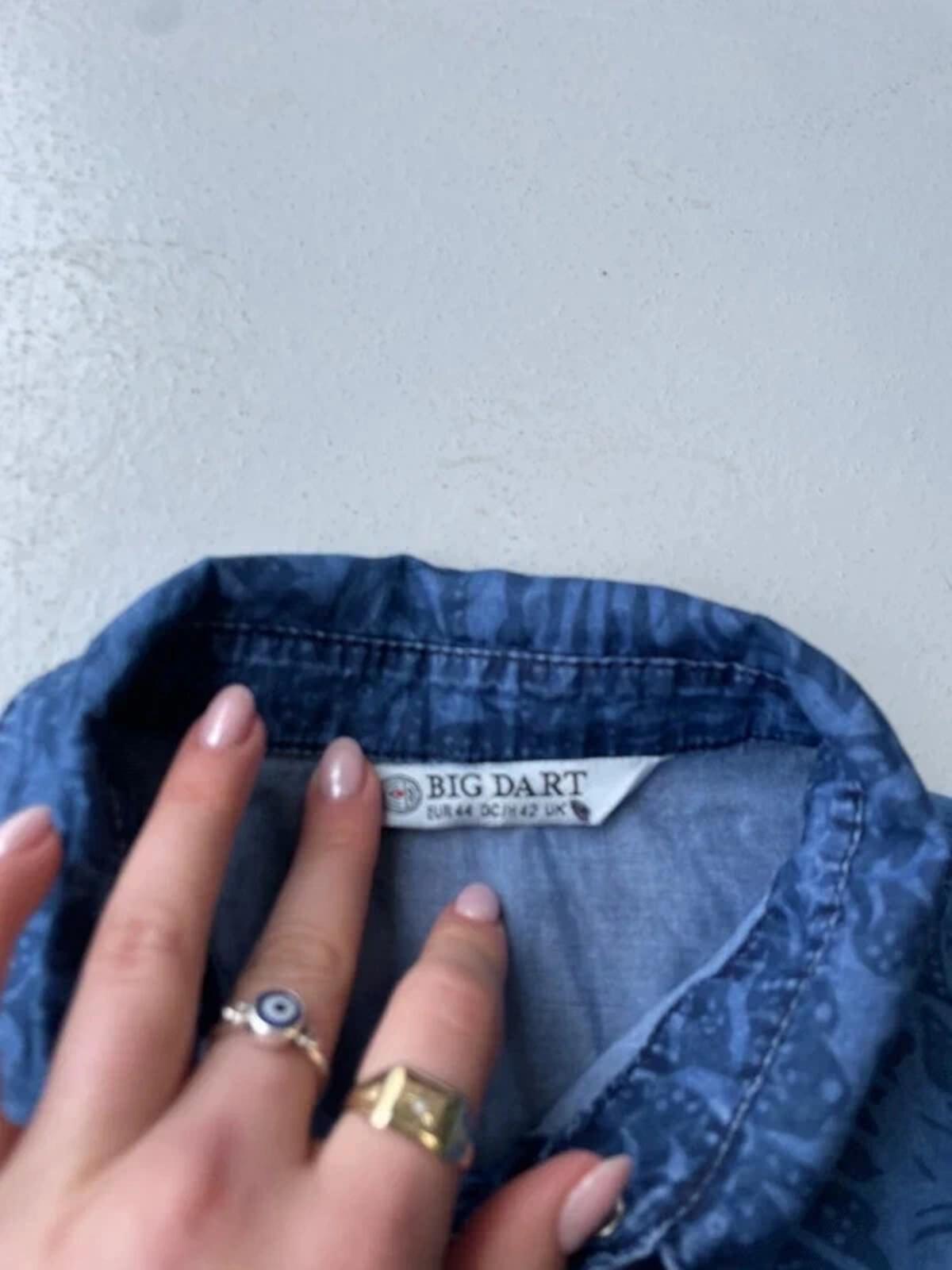 Vintage printed denim shirt