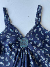Y2K Peruna navy paisley print maxi dress