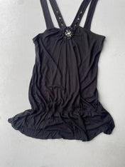 Vintage Y2K black halter neck top