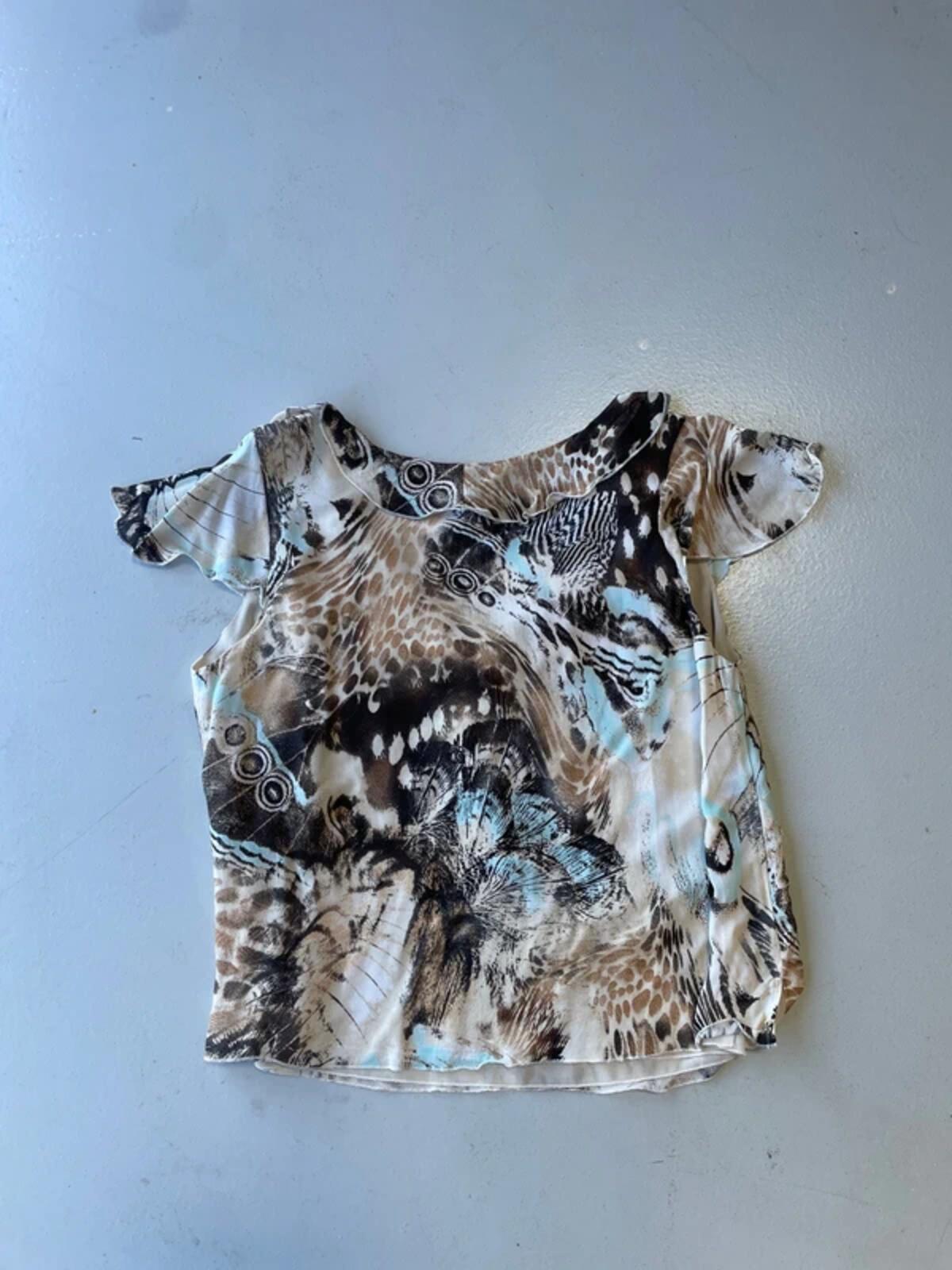 Vintage Y2K 90s cavalli inspired frill cami