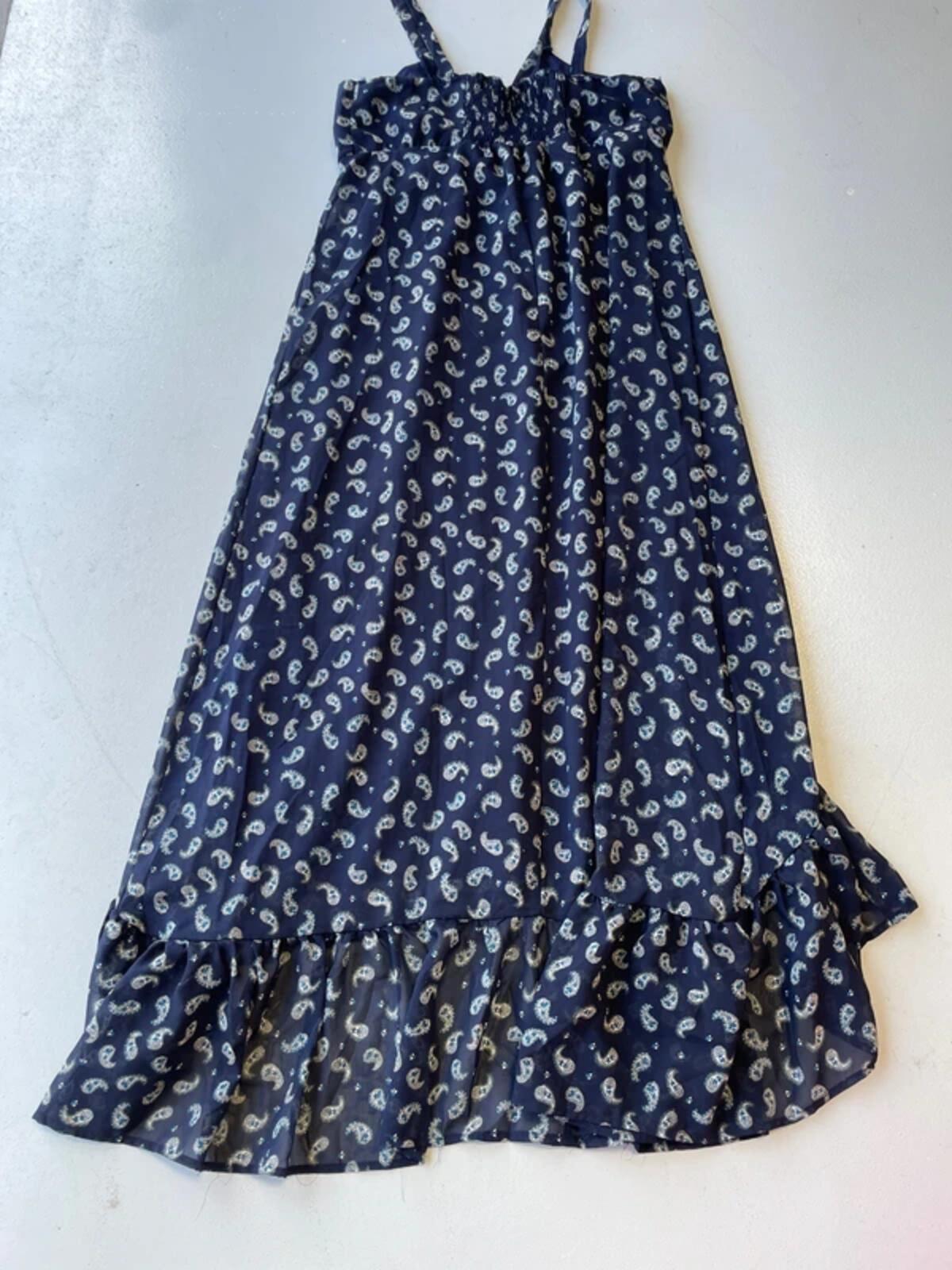 Y2K Peruna navy paisley print maxi dress