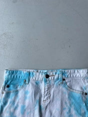 Vintage Y2K Hurley Tie Dye Denim Mini Skirt