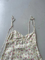 Zara yellow floral slip dress