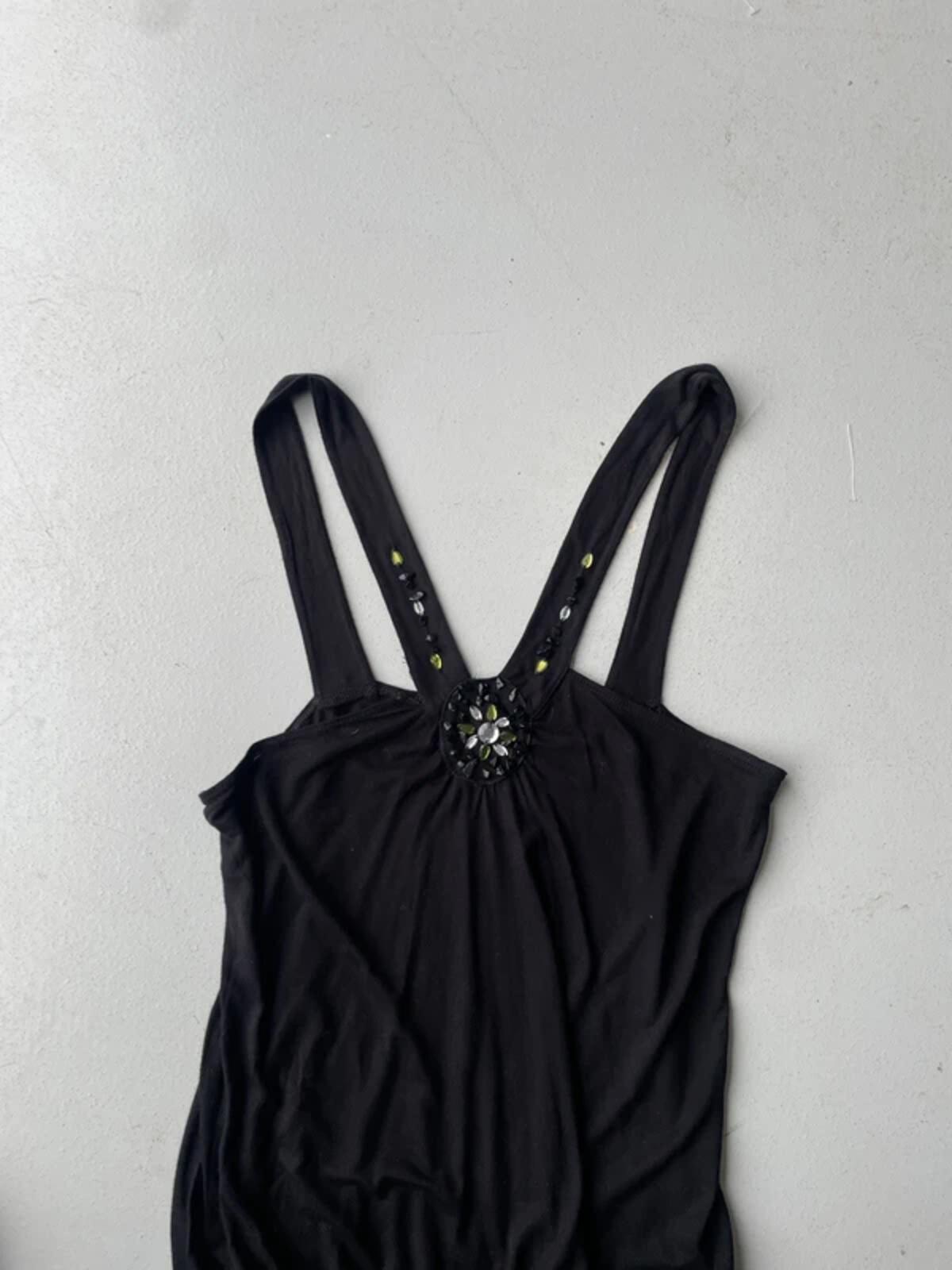 Vintage Y2K black halter neck top
