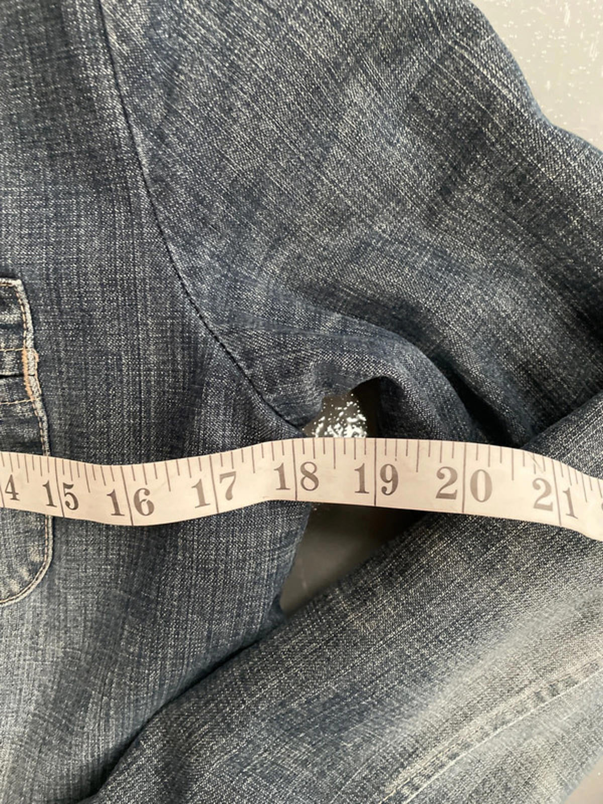 Vintage Y2K principles denim zip up jacket with faux fur trim