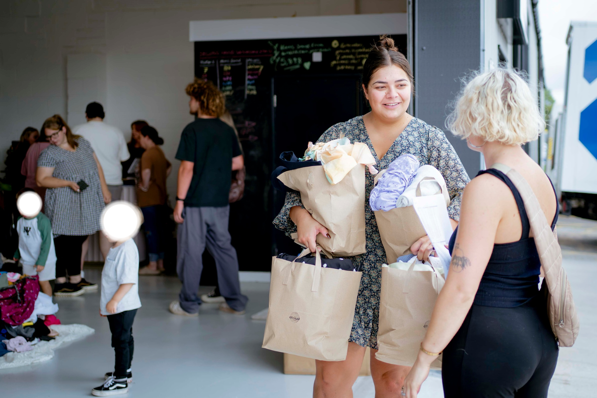 image of customers at an early fill a bag event