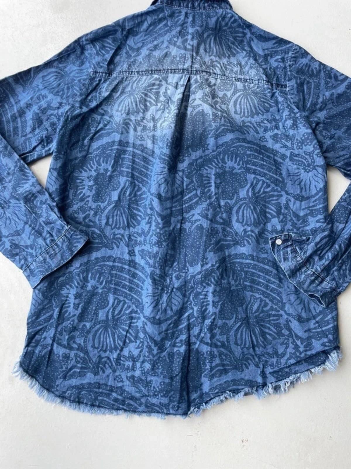 Vintage printed denim shirt