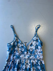Blue and White floral print summer dress