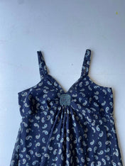 Y2K Peruna navy paisley print maxi dress